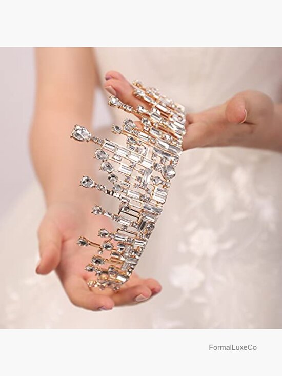 Crystal Rhinestone Tiara Princess Queen Crown Headband for Wedding Pageant